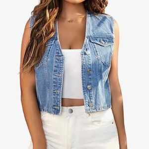 Denim Sleeveless Vest for Women